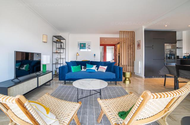 Location vacances à Cannes: votre choix d'appartements et villas - Hall – living-room - Palais Azur